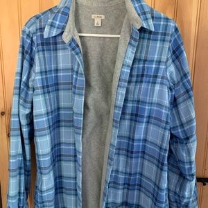 LL Bean Fleece Lines Flannel